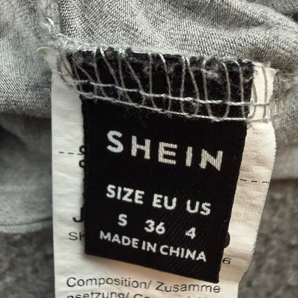 SHEIN‎ Open Back Top Women's S Gray Dolman Sleeve Cowl Back sw220302718786